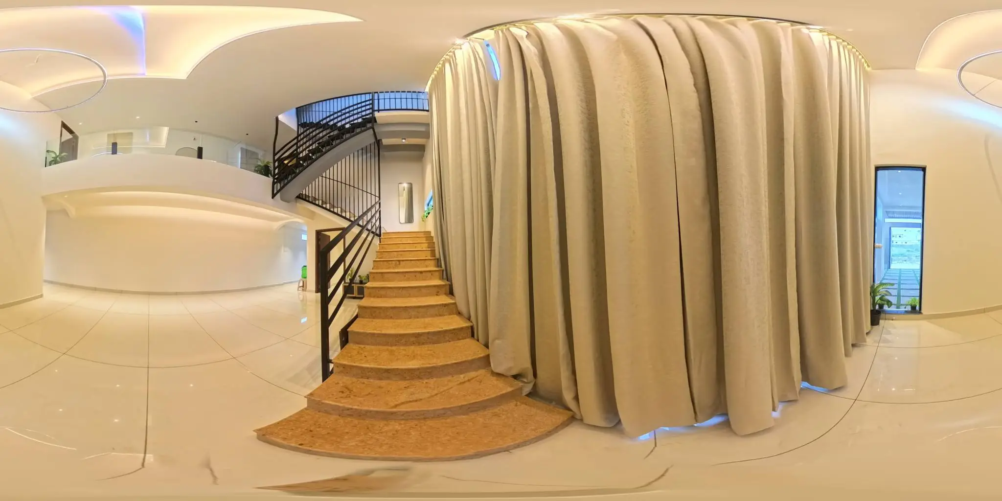 360° foyer with a grand staircase